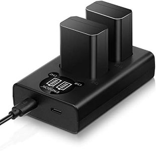 ENEGON NP-FW50 Battery (2-Pack,1300mAh) and Dual Charger for Sony ZV-E10, Alpha A6000, A6300, A6400, A6500, a5000, a5100, A7, A7II, A7RII, A7SII, A7S, A7S2, A7R, A7R2, A55, RX10 II III Camera