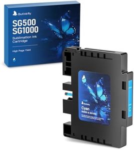 Butinkfly 2026 3.09 Sublimation Ink Cartridge Compatible with Sawgrass SG500 SG1000 Printer All Versions | No Grid Lines Guaranteed(1 Pack, Cyan)