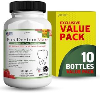PureDentum for Gums and Teeth Health & Fresh Breath - 40 Billion CFU Advanced Oral Probiotics for Mouth Bad Breath, Capsule Supplement (10)