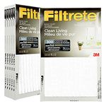 Filtrete 16x24x1 Furnace Filter, MPR 300, MERV 5, Clean Living Basic Dust 3-Month Pleated 1-Inch Air Filters, 6 Filters