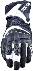 FIVE 830012 Gants de moto RACING, RFX4 EVO, Gants sportif polyvalent Route et Piste, Blanc & Noir, L