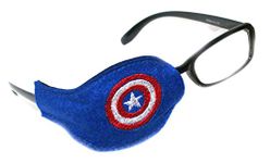 Kids and Adults Orthoptic Eye Patch For Amblyopia Lazy Eye Occlusion Therapy Treatment Captain America Design