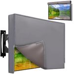 Outdoor TV Cover 41 to 43 Inch Weatherproof, Waterproof Outside TV Covers Heavy Duty 600D Oxford TV Covers Outdoor TV Screen Protectors Shield with Zippers and Velcro for Flat Screen Outdoor TVs