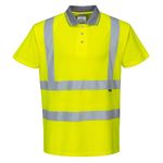 Portwest S477 Breathable Reflective Hi-Vis Polo Shirt S/S Yellow, Medium