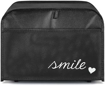 kwmobile Cover Compatible with 2 Slice Toaster - Cover for Toaster - Smile Heart White/Black