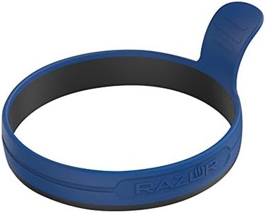 RAZOR Silicone Egg Ring with Easy Grip Handle for Perfectly Round Eggs, 4 Pack