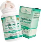 PurePremium Chromium Picolinate 200mcg - High Potency Chromium Supplements - Essential Mineral Health Support for Men & Women - Gluten-Free - 3 Months Supply - 100 Capsules