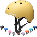 CELOID Kids Bike Helmet,Toddler Skateboard Helmets for Ages 2-3-5-8 Years Boys Girls，Adjustable Multi-Sport Bicycle Skateboarding Football Roller Skating Scooter Rollerblade Balance Bike Helmet,Yellow