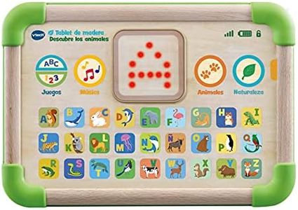 VTech Tablet Descubre los Animales, Juguete ecológico 2-5 años. Fabricado en Madera certificada FSC-Versión ESP (3480-613522)