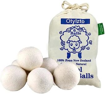 Otylzto Wool Dryer Balls 6-Pack, Drying Balls for Laundry,Reusable As Natural Fabric Softener, Reduce Clothing Wrinkles, Drying Clothes Faster Eco-Friendly