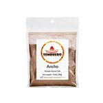 Dried Ancho Chili Powder 200gr by Sombrero. Low Heat and high Flavour, Great for Tortilla Soup, Tamales, Fajitas and Beef Chili! (Chili con Carne)