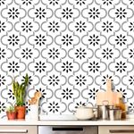 Brandian Wall Tile Stickers Waterproof, Peel and Stick Moroccan Tile Stickers for Kitchen Backsplash, Bathroom, Furniture, DIY Self Adhesive, Kitchen Wall Stickers & Floor Stickers, Gray - 36