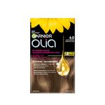 Garnier Olia Permanent Hair Dye, Ammonia-Free Hair Color, 6.0 Light Brown, Long-Lasting Hair Shine With 60% Oils, 1 Application