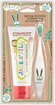 Jack N'Jill Tooth Buddy Strawberry Natural Toothpaste and Bunny Bio Brush, White