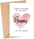 Happy Birthday To The Best Grams In The World Card - Grams Birthday Card - Grams Card - Mother's Day Gift - Happy Birthday Card Happy Birthday Mom