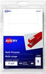 Avery Removable Multi-Purpose White Labels, 1" X 3", Rectangular, 125 Labels Per Pack (2314)