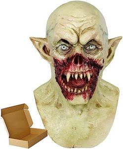 molezu Máscara de látex con orejas puntiagudas de elfo vampiro, máscara de látex para Halloween, carnaval, fiesta, terror de fiesta