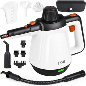 Nettoyeur vapeur portatif, 1200W Nettoyeur à vapeur Multi-Usage 3Bars Pression, kit d'accessoires de 10 pièces avec réservoir d'eau de 450 ml, pour salle de bain, cuisine pour le canapé, la douche