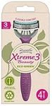 Wilkinson Sword - Xtreme 3 Beauty Eco Green X 4 - Women's Disposable Razor Ecosustainable And Recyclable - 70 Gr