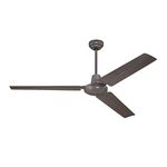 Westinghouse Ceiling Fan 7862340 Industrial 142 cm Three Ceiling Fan, Espresso Finish with Espresso Blades