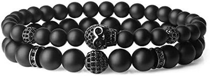 COAI CZ Pave Skull Charm Matte Onyx