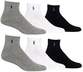 Polo Ralph Lauren Men's Quarter Socks, SIZE 6-12, Multi Color, 10-13