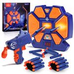 Lehoo Castle Electronic Target for Nerf Guns, Digital Auto Scoring Shooting Target with 4 Modes, Light and Sound Effect, Indoor Outdoor Shooting Game Toy for Kids Boys Girls