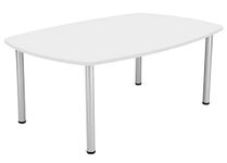 Office Hippo Desk Table, Sturdy & Robust Computer Table, Stylish Work Table For Home Office, Ideal Table For Boardroom or Meeting Room, Reliable Table Desk, 5 Year Guarantee - White