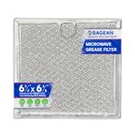 Microwave Filter replacement 6.81" x 6.34" Fits GE WB02X11534 Samsung DE63-00666A Microwave Grease Filter - Freshens and Filters Kitchen Air Entering the Over-the-Range Oven Stove Fan (2-Pack)