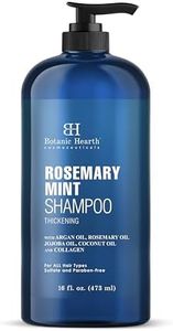 Botanic Hearth Rosemary Shampoo with Biotin & Mint, Sulfate-Free Deep Cleansing Shampoo for Thicker, Fuller-Looking Hair, Nourishing Scalp Care, 16 fl oz