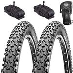 2 MTB Tires 26X2.40 + Valve Chambers America Folding Tires Trail XC Cross CST 66-559 EPS PROTECTION