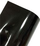 24"x60" 7D High Gloss Black Carbon Fiber Vinyl Wrap for Automotive with Air Release Technology | Interior and Exterior + Free Toolkit (2FT x 5FT)