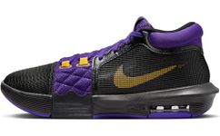 NIKE Men's Lebron Witness VIII Three Quarters Tall, Black University Gold Field Purple, 7.5 UK