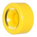 Sonar Wheels - Zen - Quad Roller Skate Wheels - 4 Pack of 32mm x 62mm 85A Wheels | Yellow