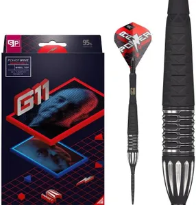 TARGET Darts Phil Taylor Gen 11 Power 9-Five Steel Tip Swiss Point Darts, 95% Tungsten Raw Power G11, 24G | Generation 11 Phil Taylor Darts, Player Edition Swiss Points Darts, Professional Dart Set