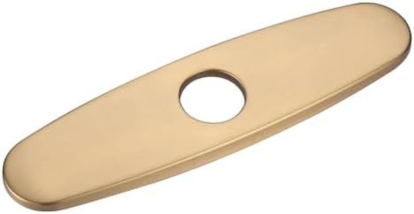 Faucet Plate, ALEASHA Kitchen Sink Cover Stainless Steel Plate for 1 or 3 Hole Bathroom or Kitchen Sink Faucet 10 Inch Escutcheon Hole Covers Polished (Gold)