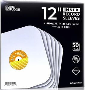 50x Premium Vinyl Record Inner Sleeves, 12" LP - Heavyweight, Acid-Free Paper, Round Corners for Hassle-Free Insert! ARCHIVAL Quality. The Best Protection for Your Collection!