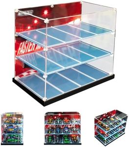 iCUANUTY Acrylic Display Case Compatible with Lego Speed Champions 66802 F1 12-in-1 Collector's Pack, Dust-Proof Display Box Compatible with Lego F1 77242-77259(NOT Included The Model)