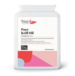 Troo Health Care Superba Krill Oil Extract 500 mg - 60 Soft Gel Easy Swallow Capsules – Sustainably Eco Harvested from Antarctic Krill with Astaxanthin - Manufactured to GMP Standards