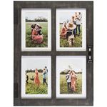 GLM 5x7 Picture Frame Collage with 4 Photos - Display Your Favorite Memories - Collage Picture Frames That Fit Any 4x6 or 5x7 Photo (Black)