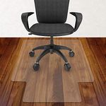 Azadx Office Chair Mat for Hardwood Floor 75 x 120 cm, Small Plastic Floor Protector Mat for Office Chair Easy Glide on Wooden and Tile Floors, Clear Desk Chair Mat Heavy Duty (30 x 48'' with Lip)