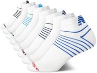 New Balance Boys' Socks - Performance Cushioned Quarter Socks (8 Pack), Size Large, White