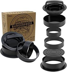 riijk Moule Steak Haché | 4 Formats de Steaks | Presse Steak Haché | Presse Hamburger | Burger Press | Presse Burger | 100 pc Séparateur
