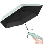 ISABRELLA UV Protection Mini Umbrella UPF50+, Ultra-Light & Sturdy 3 Fold Compact Umbrella for Women, Travel & Portable (Green)