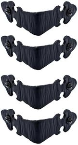 4 Pack - 1.75 Inch Metal Corner Bracket for Furniture - Black - Handmade Decorative Corner Braces - Rustic Metal Corner Brackets for Tables, Desks, Shelves, Boxes and Chests - The Iberian Series