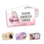 Custom Business Cards With Your Logo Customized Business Cards 3.5"X 2" Double-sided Printing Personalized Business Cards 100PCS - Cupcake Template