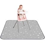 CASKIE Baby Splat Floor Mat for Under High Chair Arts Crafts, 51" Waterproof Anti-Slip Food Splash Spill Mat for Eating Mess, Washable Floor Protector Mat and Table Cloth