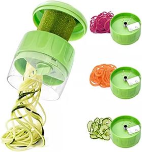 Handheld Spiralizer 3 in 1 Vegetable Slicer, Veggie Spiral Cutter Zucchini Spaghetti Maker Adjustable Spiral Slicer for Low Carb Vegan Meals