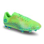 NIVIA Encounter 9.0 Football Stud for Men/Sports and Athletic Footwear with Synthetic Upper/Comfortable Football Shoes (Neon Green/A. Blue) UK-10