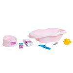 Theo Klein 1647 Princess Coralie Bath Tub Set I For Dolls up to 35 cm Height I Lots of Bath and Body Care Accessories I Dimensions of Bath: 41 cm x 11 cm x 23.5 cm